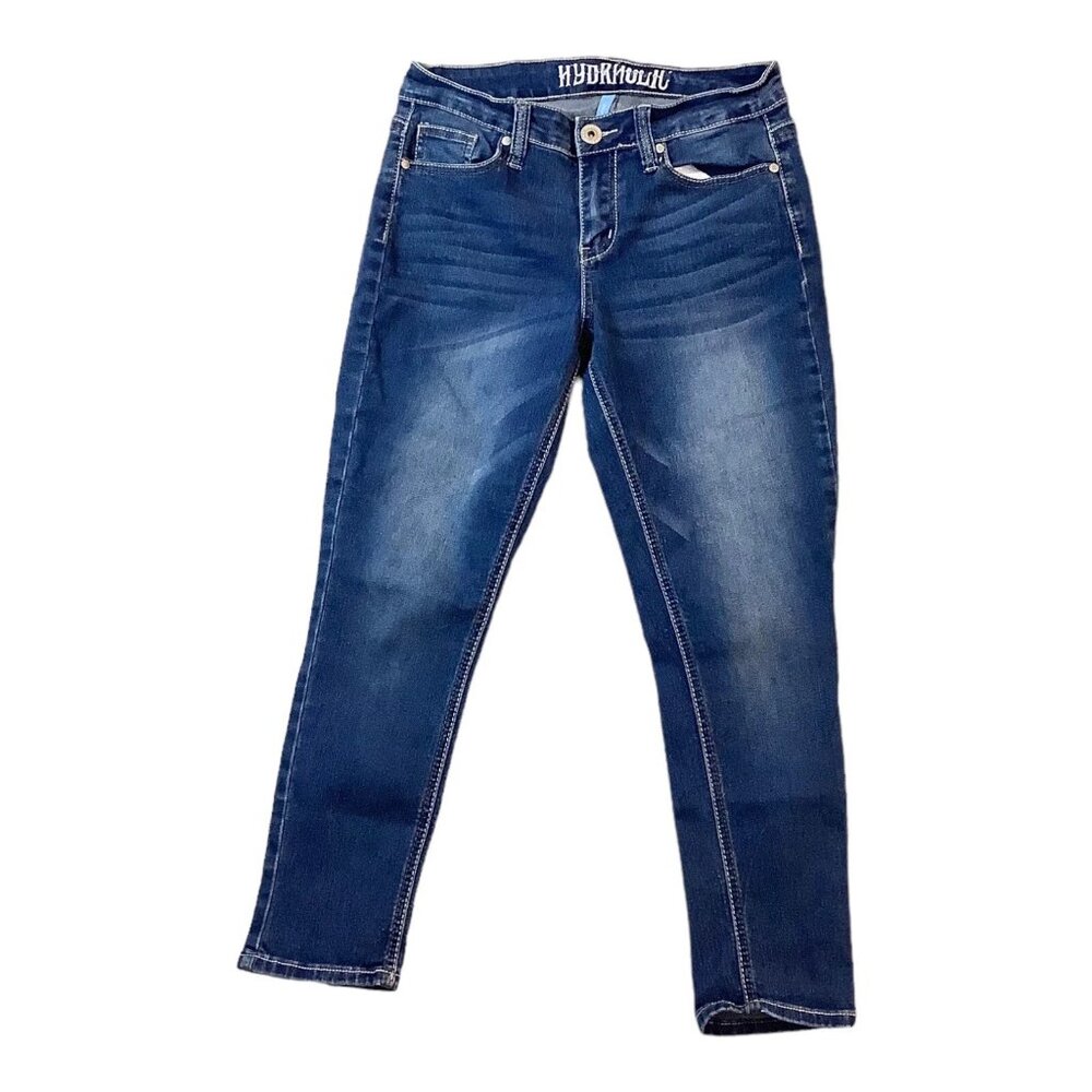 Hydraulic Nolita Mid Rise Curvy Crop Blue Denim Jeans Women's Size 6